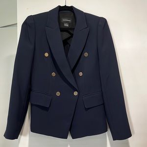 Club Monaco Navy Blazer with Silver buttons. Size 6
